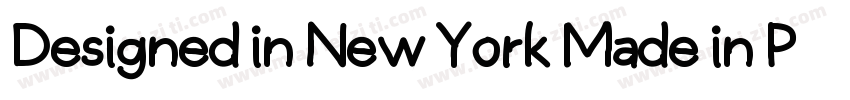 Designed in New York Made in PRC字体转换